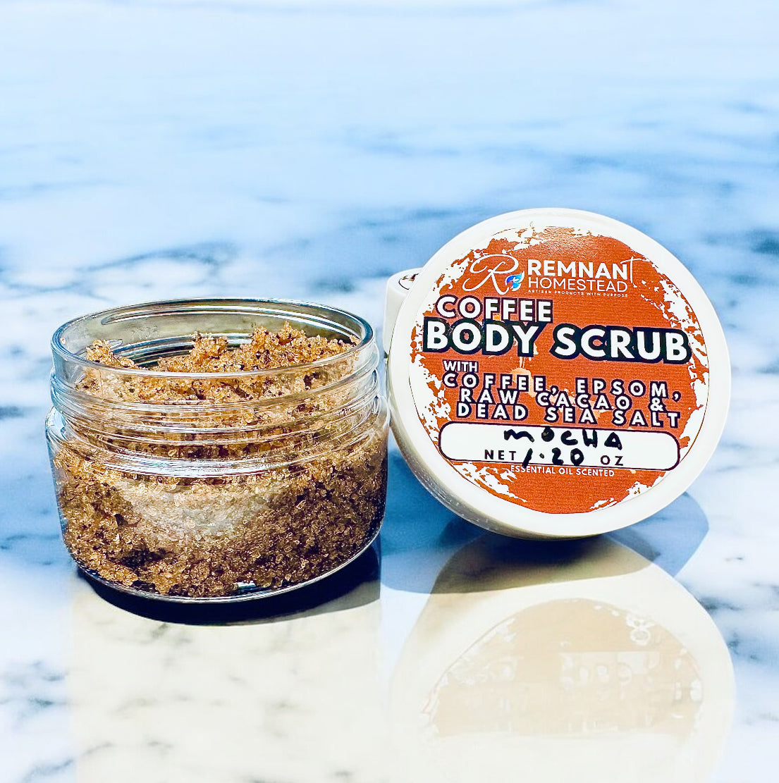 Mocha Coffee Body Scrubs | Raw Cacao | Organic Coffee | Epsom & Dead Sea Salt