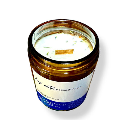 Full Size Beeswax & Coconut Wood Wick Organic Candles -ALL SCENTS- Cherry Wood Wick (EO Blends & Archetype)