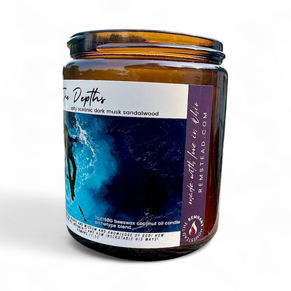 Full Size Beeswax & Coconut Wood Wick Organic Candles -ALL SCENTS- Cherry Wood Wick (EO Blends & Archetype)