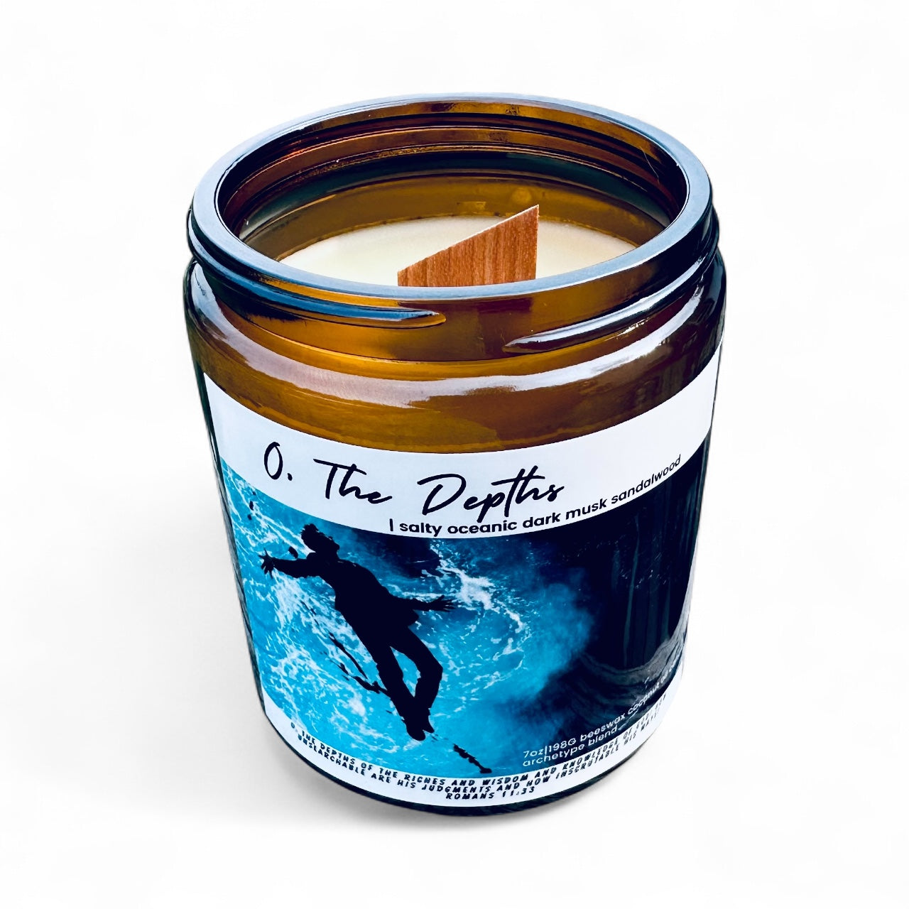 Full Size Beeswax & Coconut Wood Wick Organic Candles -ALL SCENTS- Cherry Wood Wick (EO Blends & Archetype)