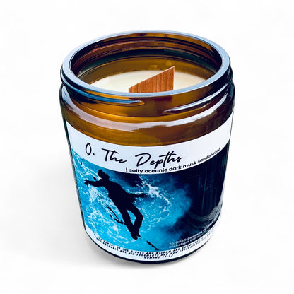 Full Size Beeswax & Coconut Wood Wick Organic Candles -ALL SCENTS- Cherry Wood Wick (EO Blends & Archetype)