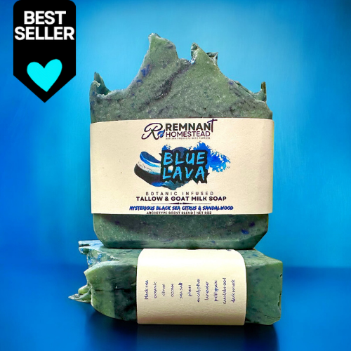 BLUE LAVA | Tallow & Goat Milk Soap Bar | [Archetype Blend] Black Sea Citrus Sandalwood