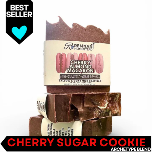 CRAVE | Cherry Almond Sugar Cookie | Tallow & Goat Milk Soap