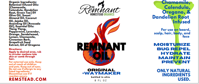 REMNANT OIL -ALL PURPOSE OIL [Shave, Beard, Bug Repel, Rash, etc]