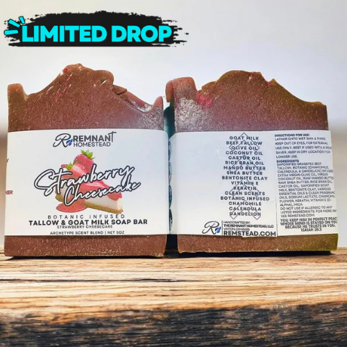 Limited Edition: Strawberry Cheesecake | Tallow & Goat Milk Soap Bar