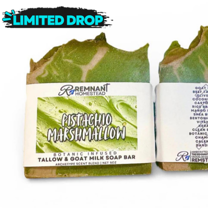 Limited Edition: Pistachio Marshmallow | Tallow & Goat Milk Soap Bar